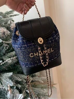 Chanel Makeup Bag Navy (10” x 9”)